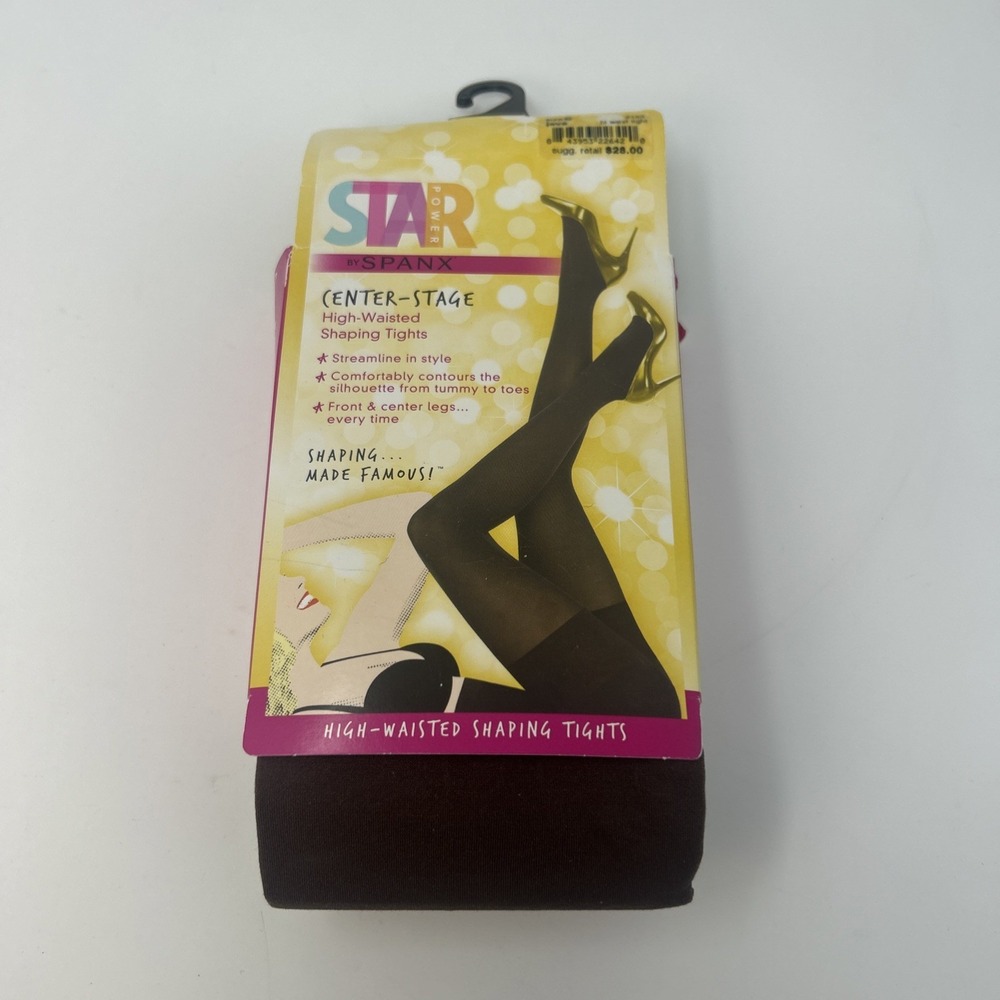 NWT Star Power Spanks High Waisted Shaping Tights Java Size C Brand